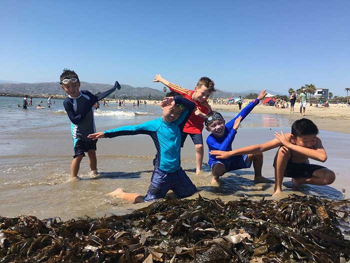Weil kids at the beach. Weil training camps combine tennis, sunshine, beaches and field trips to Six Flags and Hollywood. Weil Tennis Academy is near Los Angeles and San Diego.